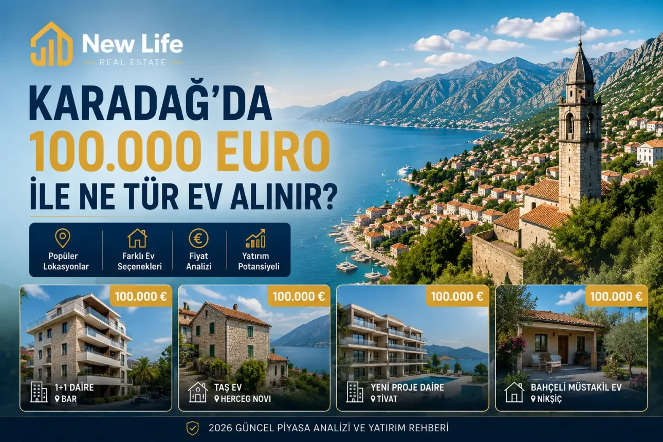 Karadağ’da 100.000 Euro ile Ne Tür Ev Alınır?