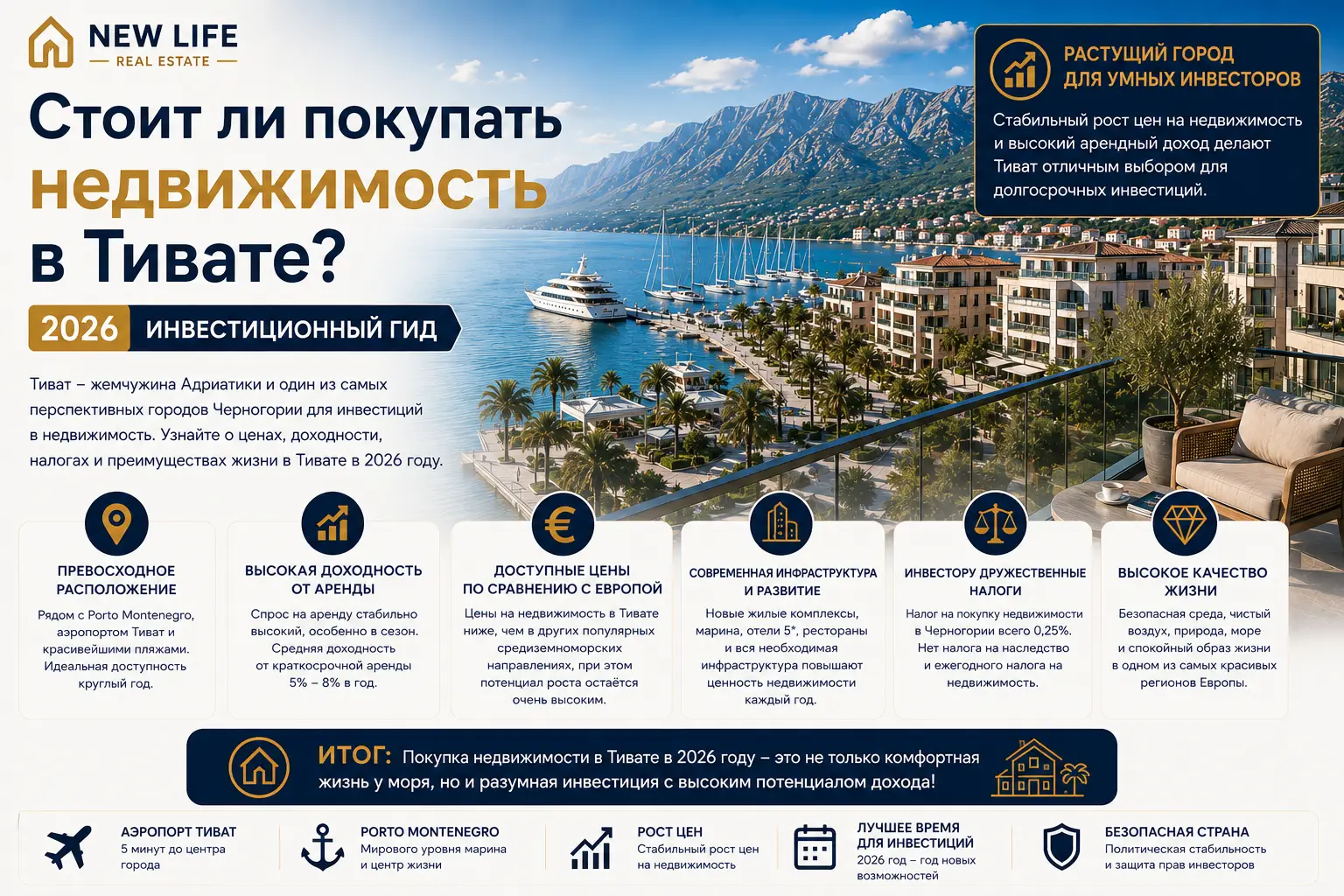 Стоит ли покупать недвижимость в Тивате? Руководство по инвестициям на 2026 год