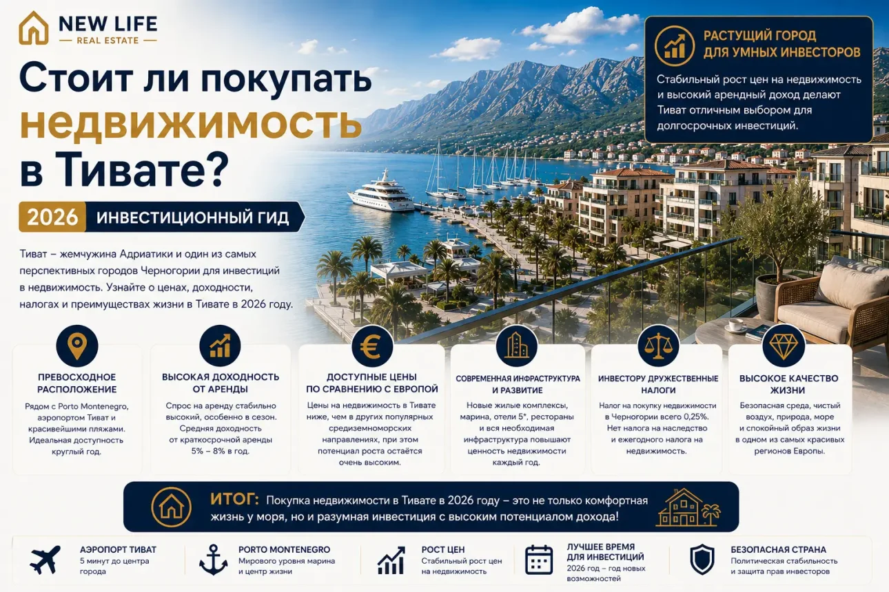 Стоит ли покупать недвижимость в Тивате? Руководство по инвестициям на 2026 год