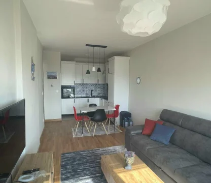 Beciçi de 1+1 Yıllık kiralık  daire deniz manzaralı