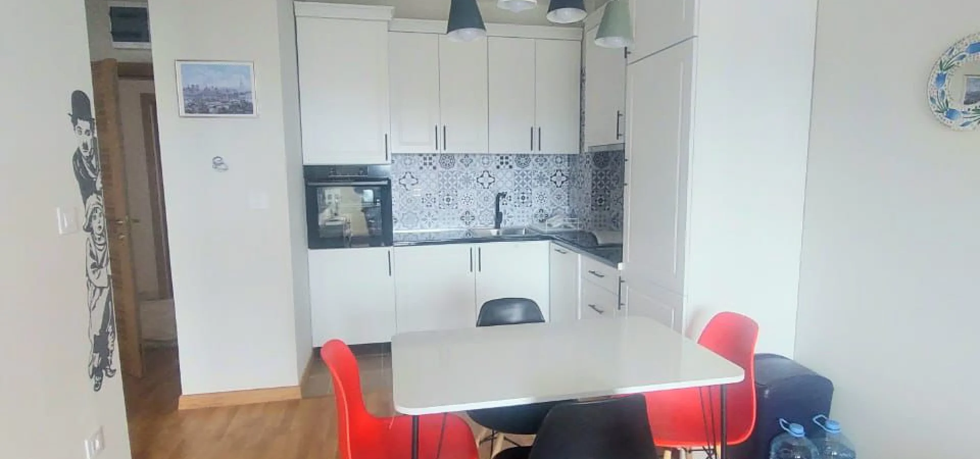 Beciçi de 1+1 Yıllık kiralık  daire deniz manzaralı