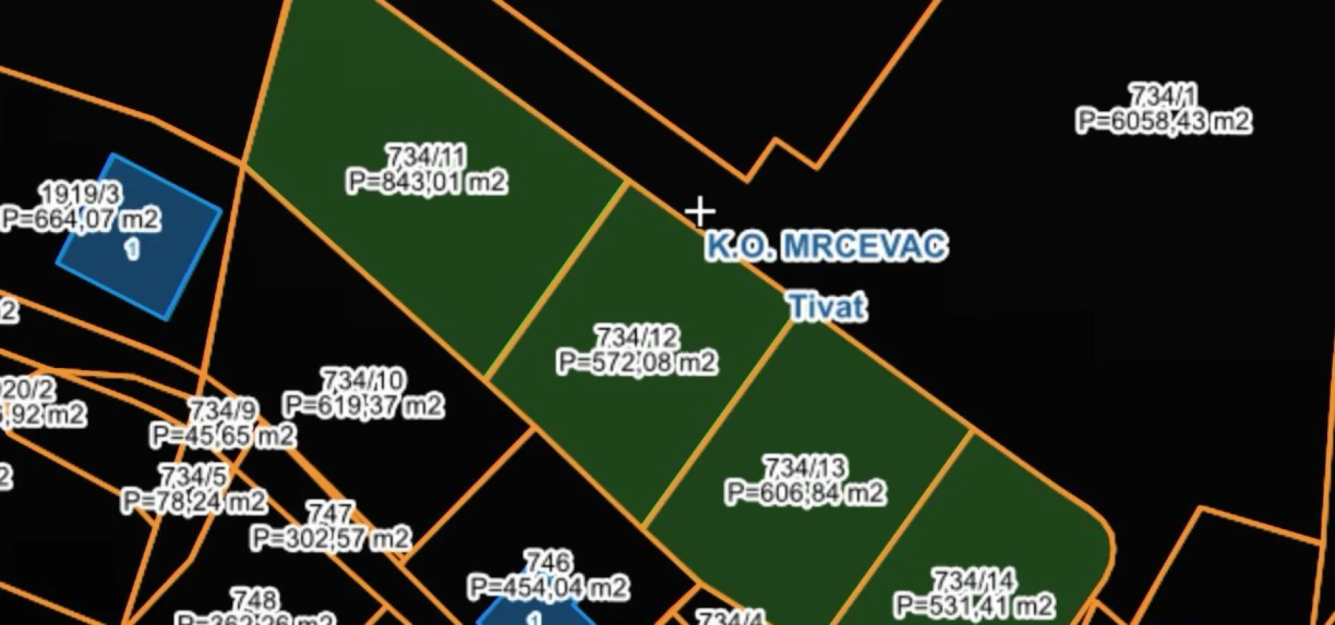 Tivat da kat karşılığı deniz manzaralı arazi